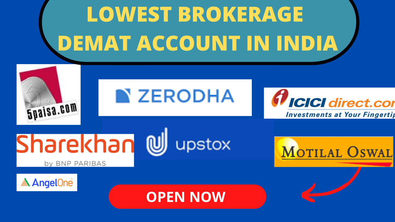 Lowest Brokerage Demat account in India